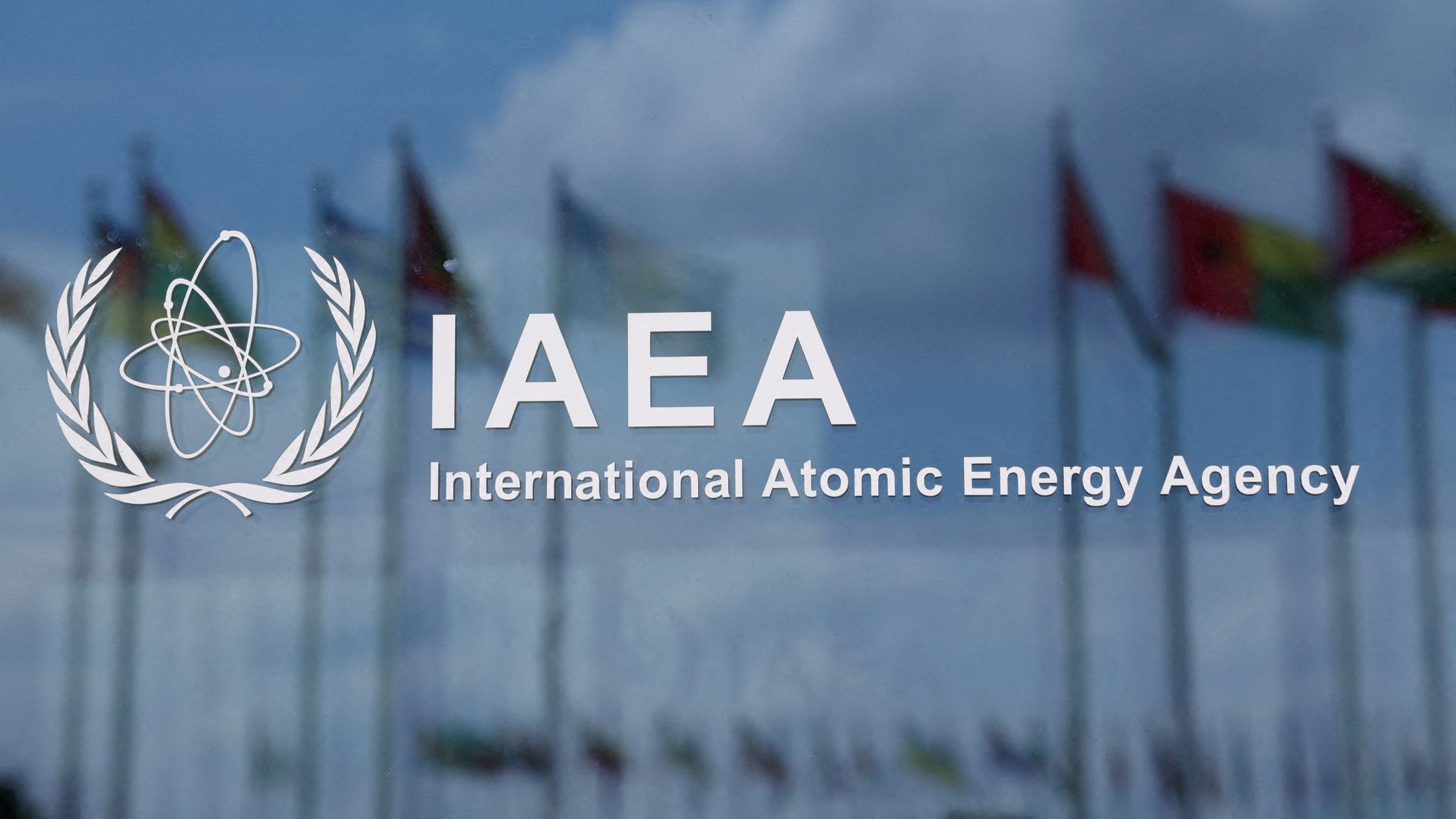 FILE PHOTO: The logo of the International Atomic Energy Agency (IAEA) is displayed at the agency's headquarters in Vienna, Austria, June 3,